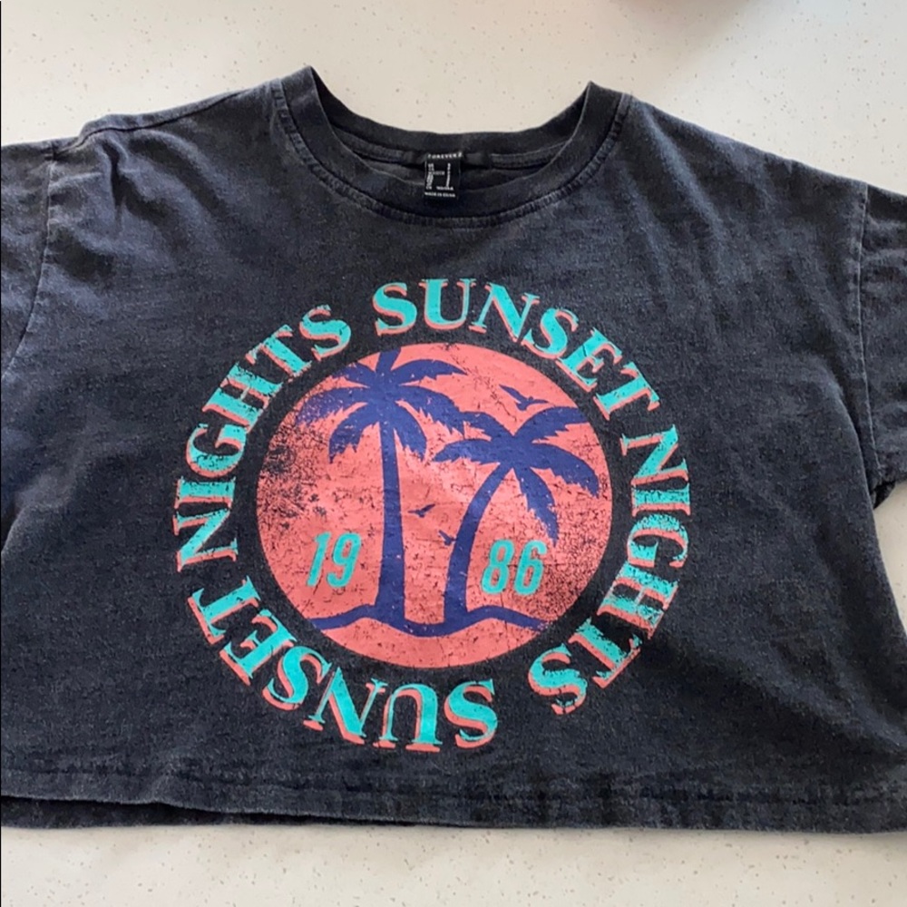 Sunsets Night Crop Top
